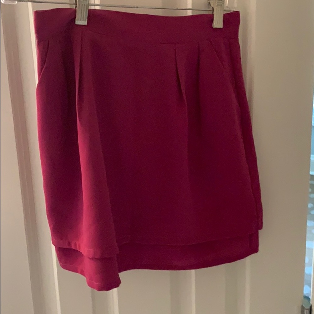 High wasted purple skirt